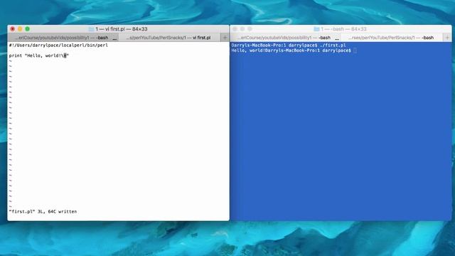 Perl snack # 1 - Creating Your First Perl Program смотреть онлайн