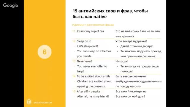 15 английских слов и фраз, чтобы быть как native | Разговорный английский | EnglishDom смотреть онлайн