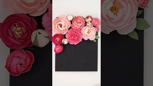 Paper peonies #flowercraft #craft #cricut #paperart #paperflower