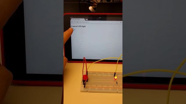 W3Schools Node.js Raspberry Pi LED controlled by browser and physical button