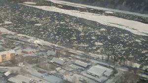 Взлет из аэропорта Бодайбо. АН-24. Север Иркутской области.