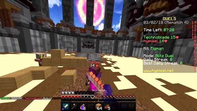 Hypixel vs Technoblade смотреть онлайн