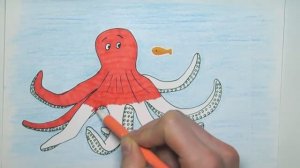 Рисование и раскраски для девочек! Рисуем осьминога в океане! \\ Творчество для девочек!
