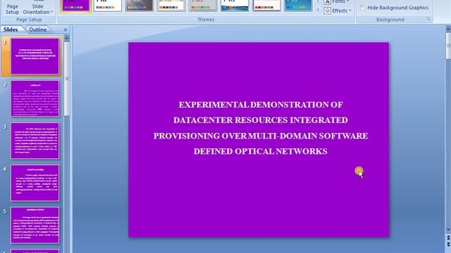 IEEE 2015 JAVA EXPERIMENTAL DEMONSTRATION OF DATACENTER RESOURCES INTEGRATED PROVISIONING OVER MUL