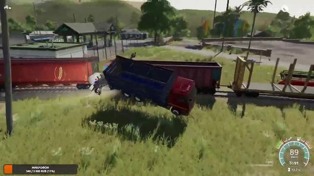 ПОПАЛ НА ЖЕЛЕЗНОДОРОЖНОМ ПЕРЕЕЗДЕ Farming Simulator 19 #FarmingSimulator19