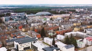 Joensuu spring 2023 Finland seen from air 4K drone scenery