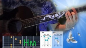 Троим - Голуби, аккорды, как играть на гитаре, кавер