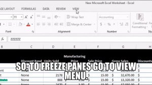 How to Freeze Panes in Excel