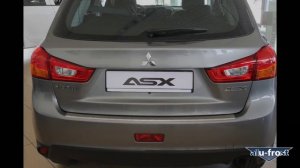Накладка на задний бампер с загибом для Mitsubishi ASX 2013