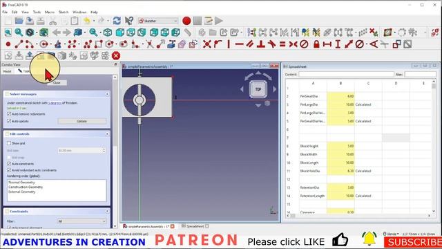 FreeCAD Beginner #30 Simple Parametric Assembly смотреть онлайн