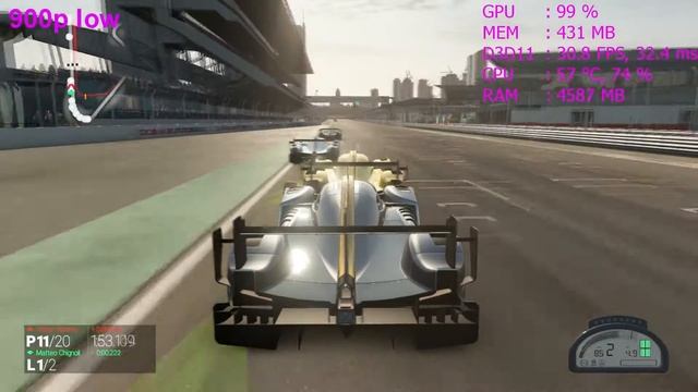 Intel HD Graphics 530 Project CARS Test смотреть онлайн