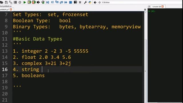 3. Python Data Types Overview