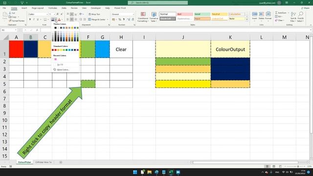 Colour Format Picker VBA Excel смотреть онлайн