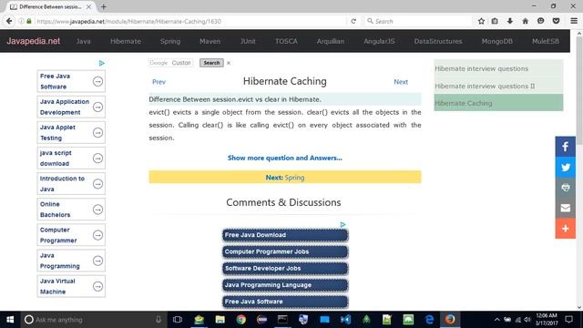 Difference Between session.evict vs clear in Hibernate.
| javapedia.net смотреть онлайн