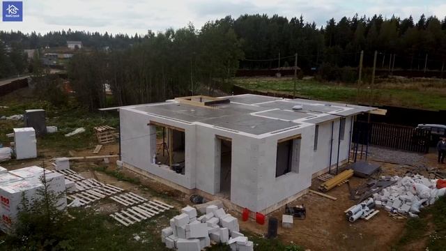 Строительство из газобетона.  ДОМ ДЛЯ АРХИТЕКТОРА. Серия №4 ? Строим  дом с плоской крышей