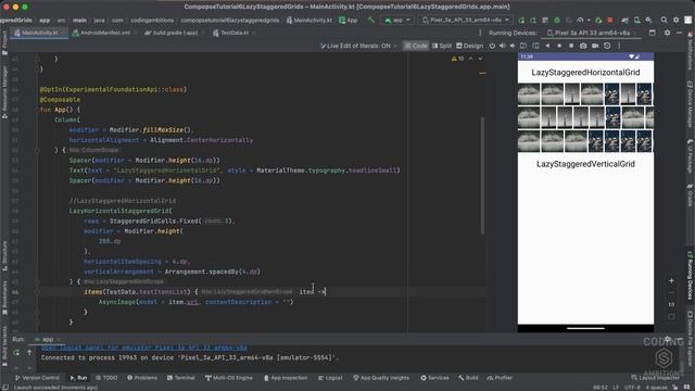 LazyStaggeredGrids in Jetpack Compose | Vertical & Horizontal LazyStaggeredGrid #jetpackcompose