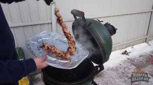 Гибкий шампур в деле | Рецепт свиного шашлыка на гриле BIG GREEN EGG | МАНГАЛКАЗАН.РУ