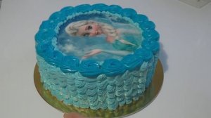 Торт Эльза Холодное Сердце Кремовые торты для детей  Cake Elsa Cold Heart