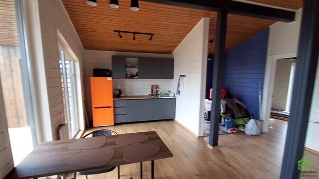 Каркасный дом под ключ в стиле "Барнхаус" 70 м2.