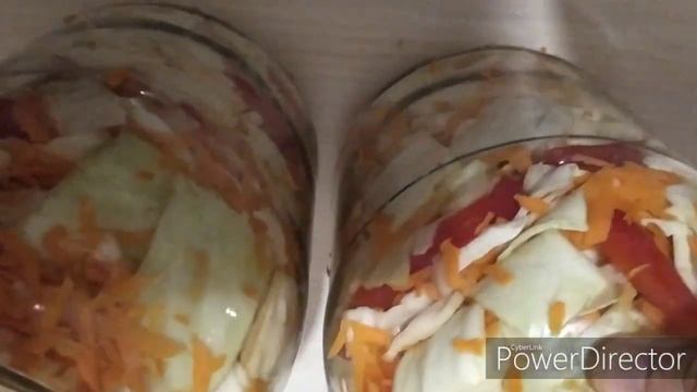 Маринованная капуста с перцем кусками на зиму