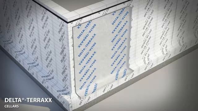 Система гидроизоляции подвалов с DELTA THENE и DELTA TERRAXX