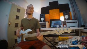 ARIA PRO II RSB 618/4 bass test by Wojtek Stanisz (w/ drums @dgdmeng)