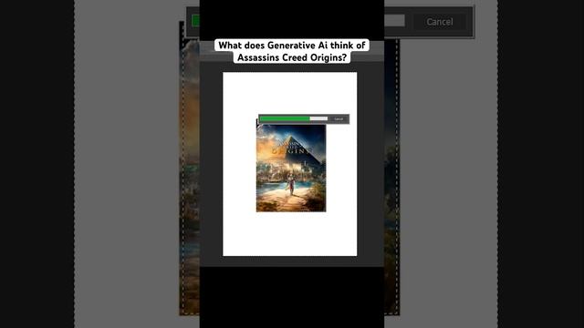 Photoshop Ai completes: Assassin's Creed Origins Cover Art [Generative Fill]