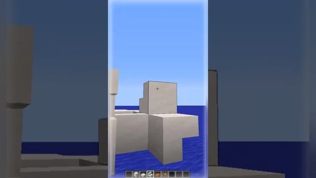 Minecraft:: ЛОДКА В ВИДЕ ЛЕБЕДЯ #shorts | Майнкрафт как построить Лодку Катамаран