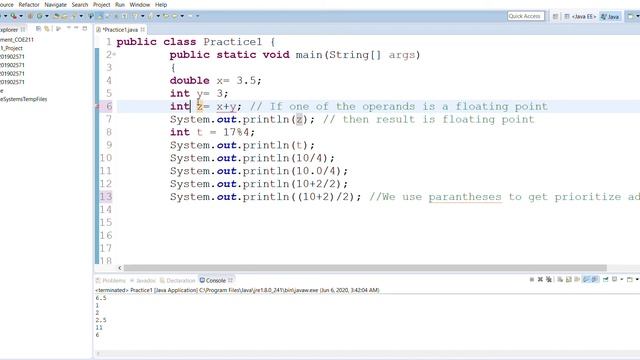 Arithmetic Operations in JAVA Part I смотреть онлайн