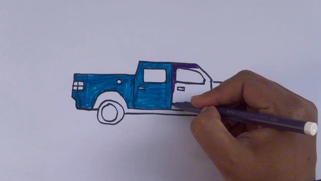 How to draw Hilux Toyota easy step by step II drawing for kids