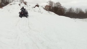 Покоряем снежные вершины с Тимой на квадрике Linhai 300