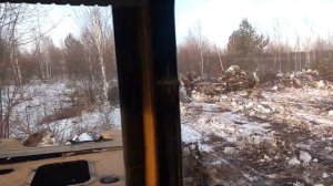 Наш бульдозер! Корчевание залежей.