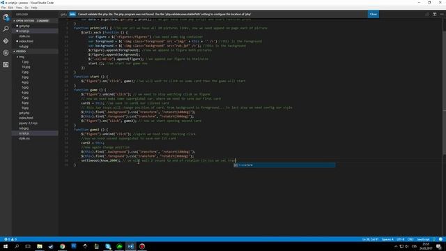 Code | Javascript pexeso / PART 2 смотреть онлайн