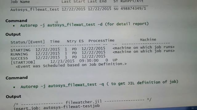 Unix Autosys Job Autorep Commands смотреть онлайн