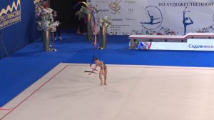 Первенство Москвы по художественной гимнастике 2024. Садовников Анастасия.  Лента. Дебют
