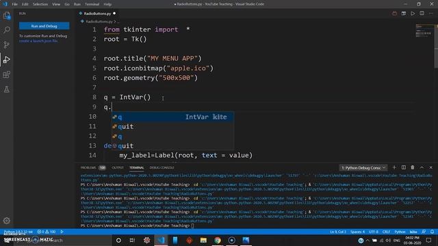 Creating Radio Buttons with TKinter and Python - Python Tutorial(2020) #6