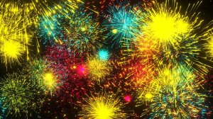 Анимированный фон: Красочные фейерверки