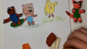 Лепка из пластилина Цыпы из мультфильма Мимимишки