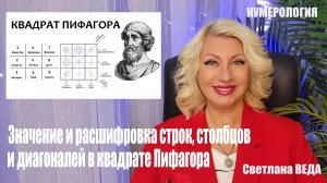 КВАДРАТ ПИФАГОРА Расшифровка Семейные ценности, любовь, бюджет... #онлайн #нумерология Светлана ВЕДА