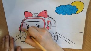 Робокар Поли! Раскраска и музыка из мультфильма!