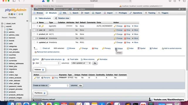 Laravel 8 E-commerce Tutorial | Integrate Wishlist | Create wishlists Table with Migration | Seeder