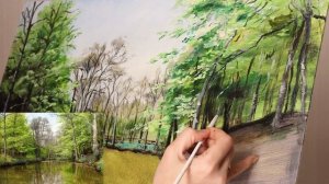 Подробный мастер-класс живописи акрилом. По мотивам Петер Менстед. Уроки живописи для начинающих.