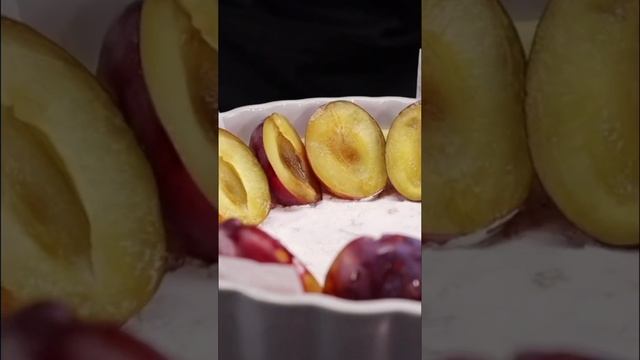 Пирог со сливами #рецепты #этопросто #кулинария #recipe #выпечка #cooking #пирог