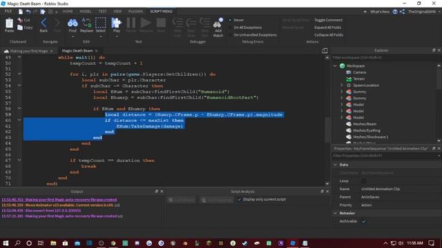 Roblox How To | Creating your first Magic! Damage, Camera Shake, and Animations! смотреть онлайн