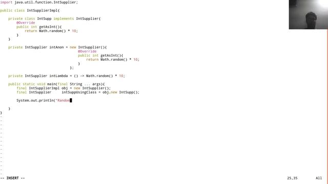 Use IntSupplier functional interface to create supplier of random values