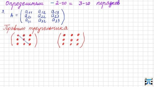 6. Вычисление определителей 2-го и 3-го порядка.