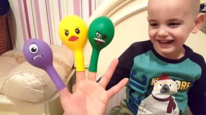 Balloons Finger Family + Daddy Finger Nursery Rhymes / Ingrid Surprise
