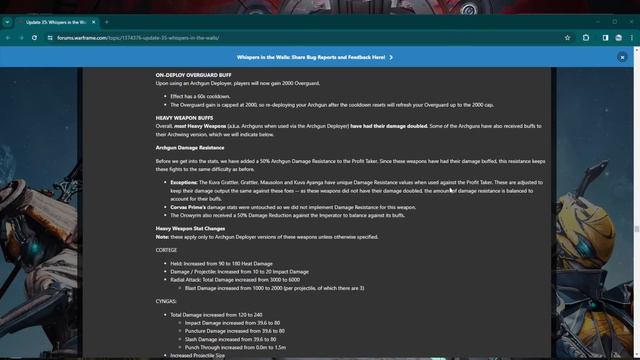 [WARFRAME] POWER CREEP! Heavy Archgun Buffs Reviewed + Showcased | Whispers In The Wall смотреть онлайн