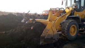 Работа фронтального погрузчика SDLG LG936