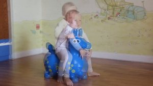 Мяч прыгун. Синяя лошадка